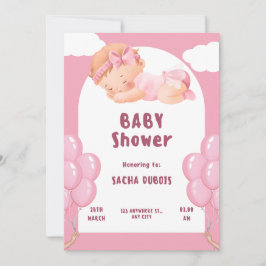 elegante invitación a ducha de bebé