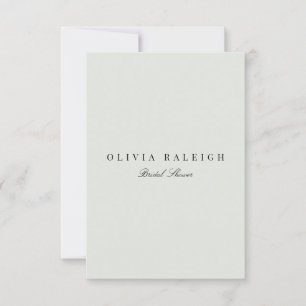 Elegante invitación a ducha de novia negra y saban