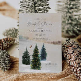 Elegante Invitación a ducha de novias en el bosque