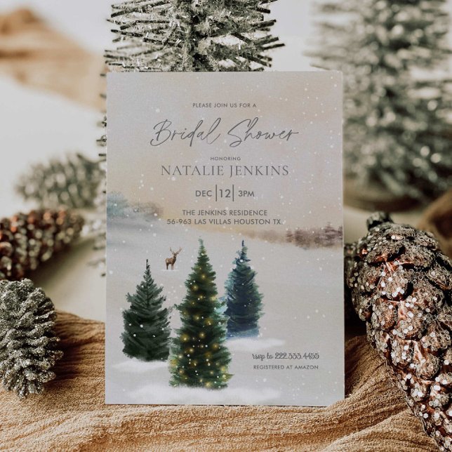 Elegante Invitación a ducha de novias en el bosque (Subido por el creador)