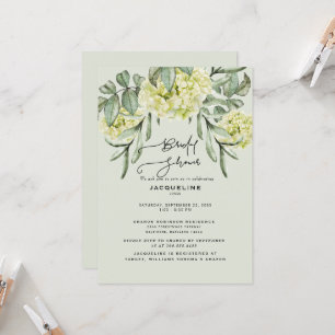 Elegante Invitación a ducha de novias Hydrangea Mi
