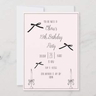 Elegante invitación a fiesta de cumpleaños de adol