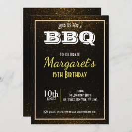 Elegante invitación a fiesta de cumpleaños para ba