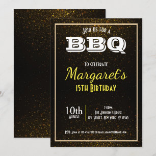Elegante invitación a fiesta de cumpleaños para ba