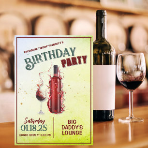 Elegante invitación a fiesta de cumpleaños temátic