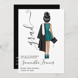 Elegante invitación a fiesta de graduación de Chic