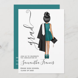 Elegante invitación a fiesta de graduación de Chic