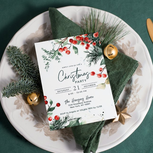 Elegante invitación a fiesta de Navidades de la ve (Subido por el creador)