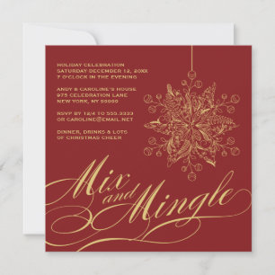 Elegante invitación a fiestas de mezcla y mezcla
