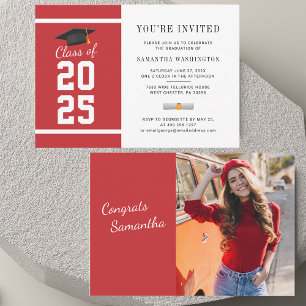 Elegante invitación a graduación de fotos 2025
