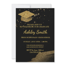 Elegante invitación a graduación de Moda