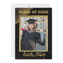 Elegante invitación a graduación de Moda