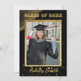 Elegante invitación a graduación de Moda