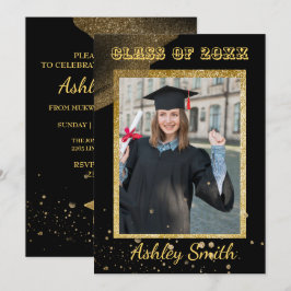 Elegante invitación a graduación de Moda