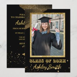 Elegante invitación a graduación de Moda