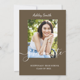 Elegante invitación a graduación de Moda