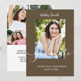 Elegante invitación a graduación de Moda