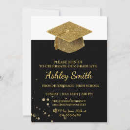 Elegante invitación a graduación de Moda