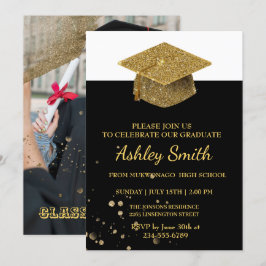 Elegante invitación a graduación de Moda