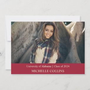 Elegante invitación a graduación de oro