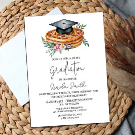 Elegante Invitación a graduación de Waffle Floral