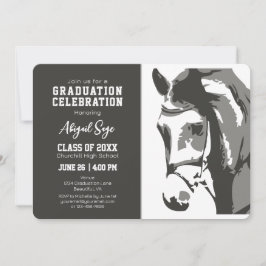 Elegante invitación a graduación ecuestre de cabal