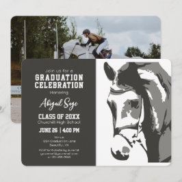 Elegante invitación a graduación ecuestre de cabal