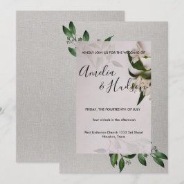 Elegante invitación a la boda