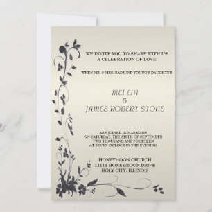 Elegante invitación a la boda