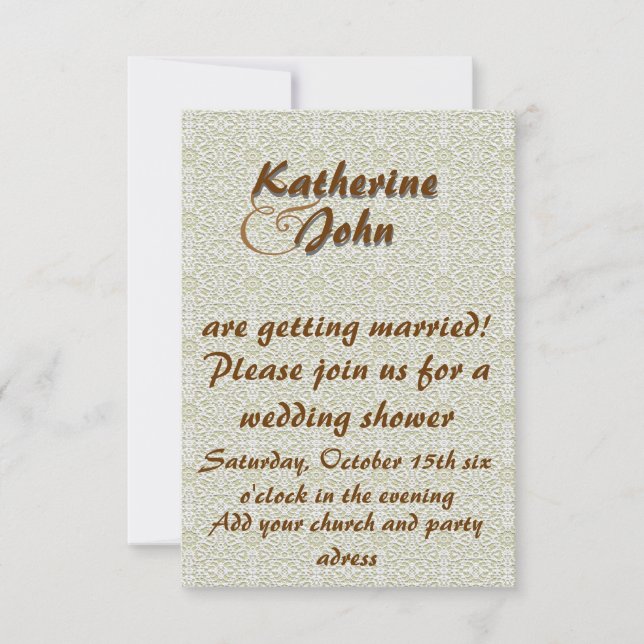 Elegante invitación a la boda (Anverso)