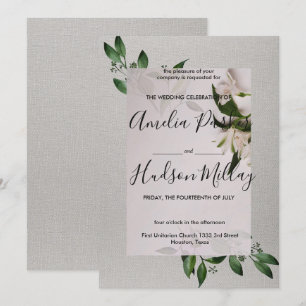 Elegante invitación a la boda