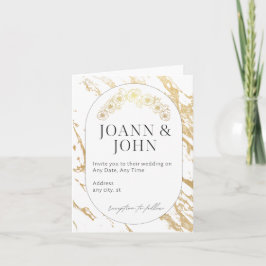 Elegante invitación a la boda