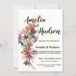 Elegante invitación a la boda
