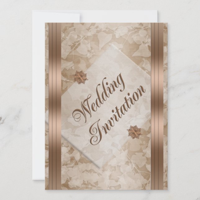 Elegante invitación a la boda (Anverso)