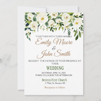 Elegante invitación a la boda