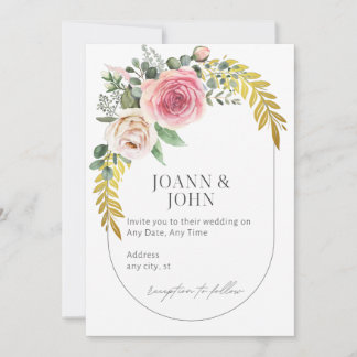 Elegante invitación a la boda