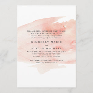 Elegante Invitación a la boda acuarela