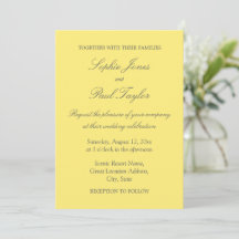 Elegante Invitación a la Boda Amarilla de Mantequi