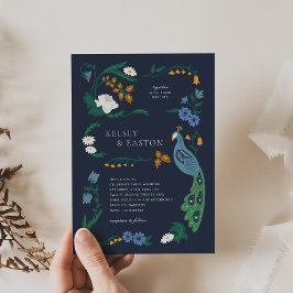 Elegante invitación a la boda Art Déco