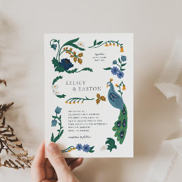 Elegante invitación a la boda Art Déco