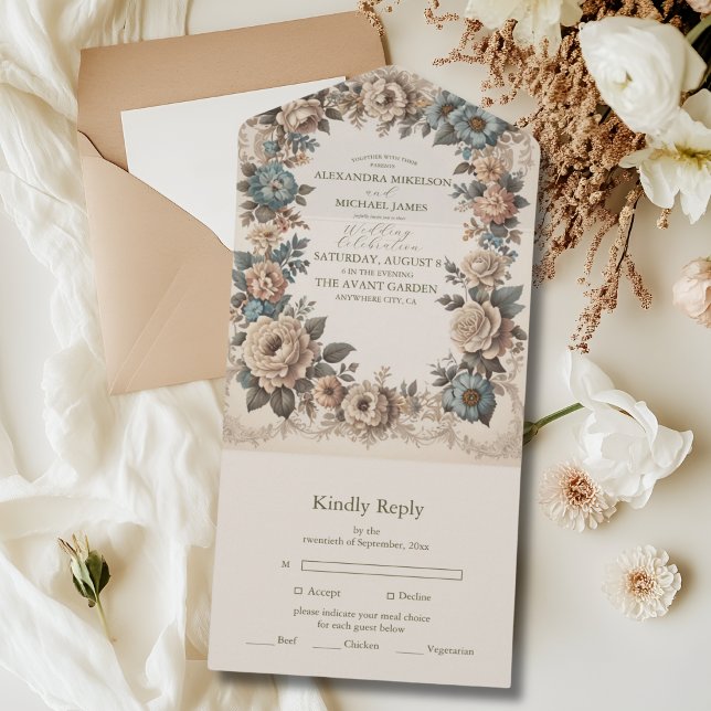Elegante invitación a la boda Art Nouveau (Subido por el creador)