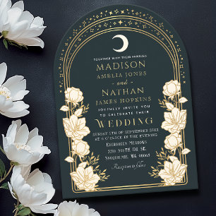 Elegante invitación a la boda Art Nouveau Arch