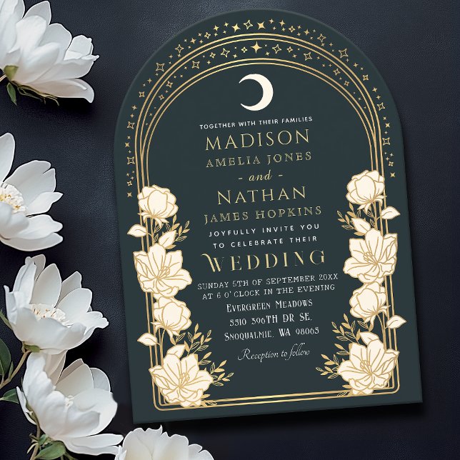 Elegante invitación a la boda Art Nouveau Arch (Subido por el creador)