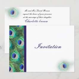 elegante invitación a la boda azul de cobalto