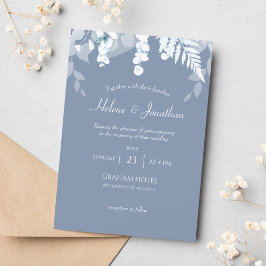 Elegante invitación a la boda azul turquesa