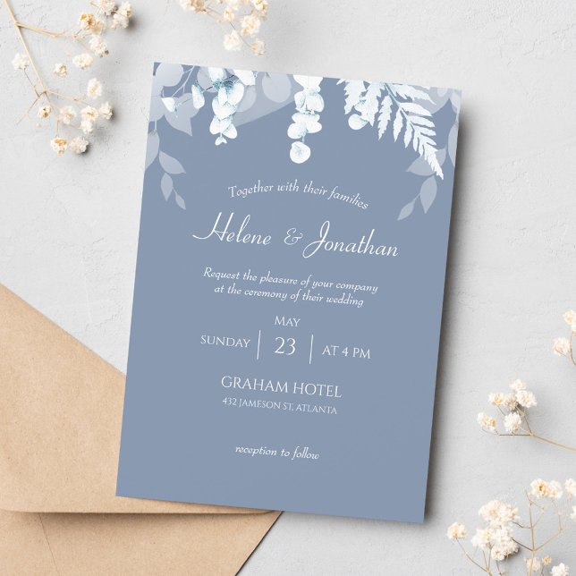Elegante invitación a la boda azul turquesa (Subido por el creador)