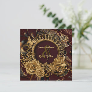 Elegante invitación a la boda barroca
