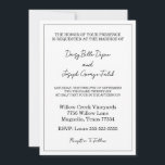Elegante invitación a la boda blanca y negra<br><div class="desc">Esta elegante invitación a la boda en blanco y negro exuda una sofisticación intemporal. Presenta un elegante esquema de color negro y combina el estilo clásico con el diseño moderno. El diseño minimalista destaca la elegante tipografía y los delicados acentos, perfectos para las parejas que buscan una invitación refinada y...</div>