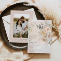 Elegante Invitación a la Boda Botánica Floral