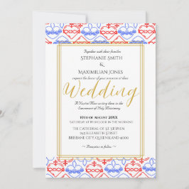 Elegante invitación a la boda católica